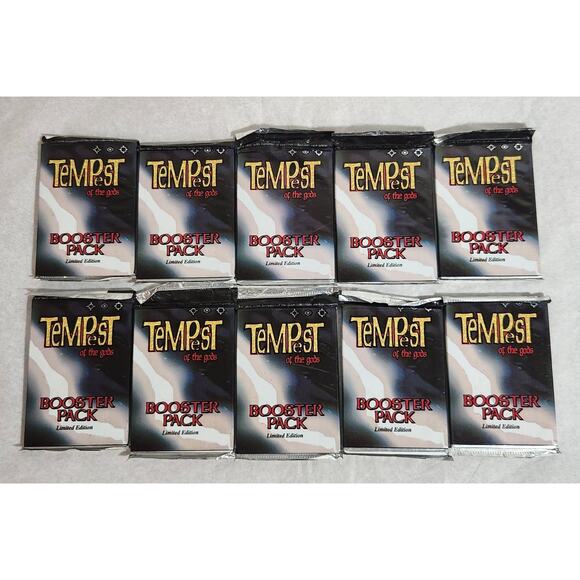 Tempest Of The Gods Booster Packs Lot Of 10 Limited Edition 1995 Brand New - Picture 1 of 4
